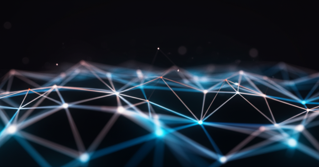 Abstract technology network representing investment strategy